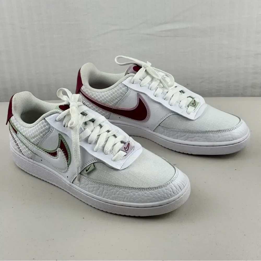 Nike Court Vision Low Premium Valentine’s White & Red Sneakers Women’s 10 EUR 42